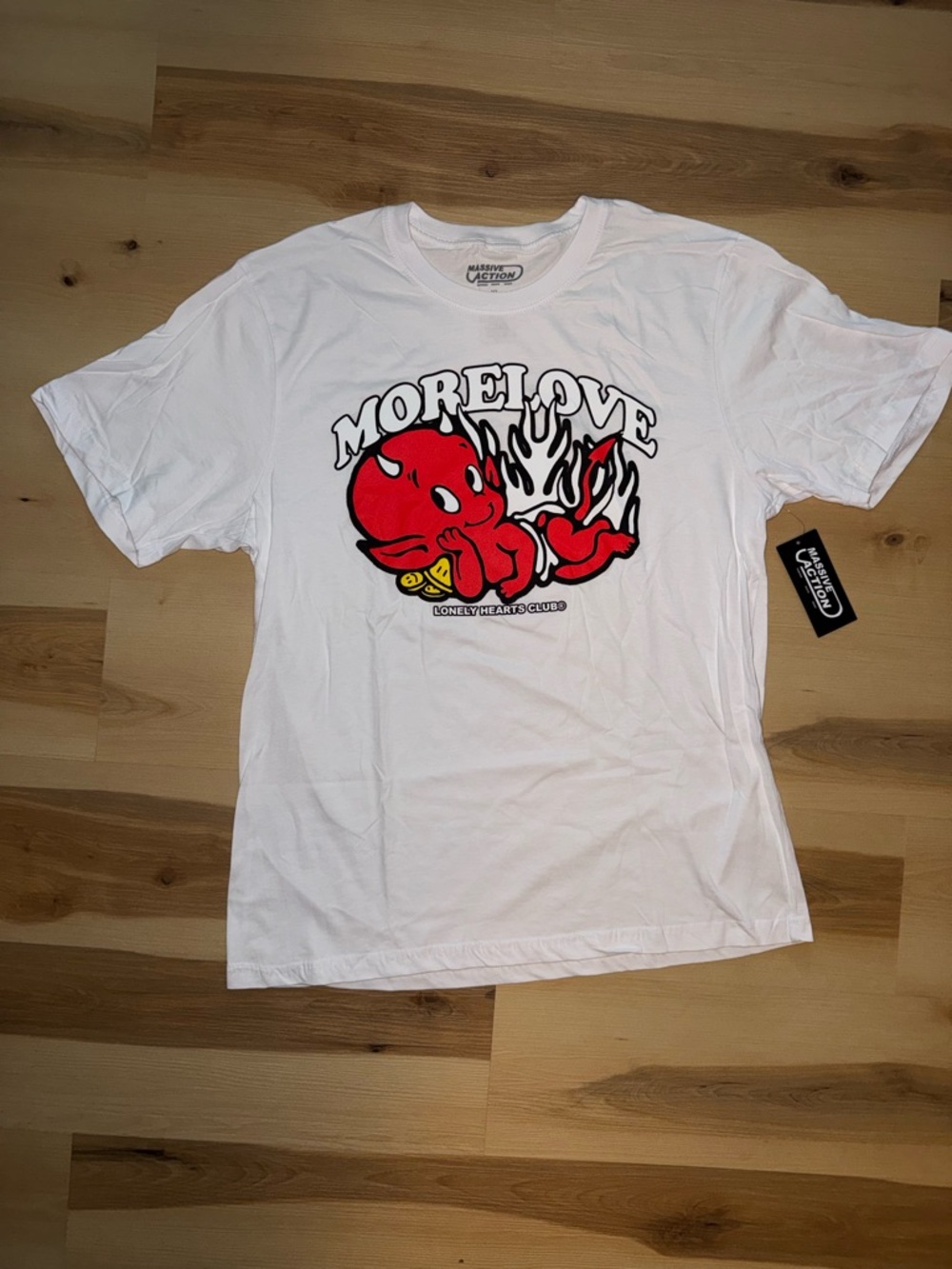 More Love White Graphic Tee